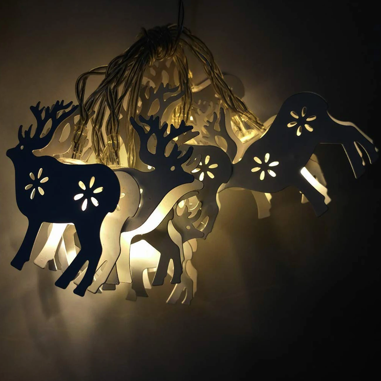 Deer LED Light String 7.2 Feet 20 Metal Battery Operation Fairy Christmas Indoor Outdoor Decoration Wedding Famil | Освещение