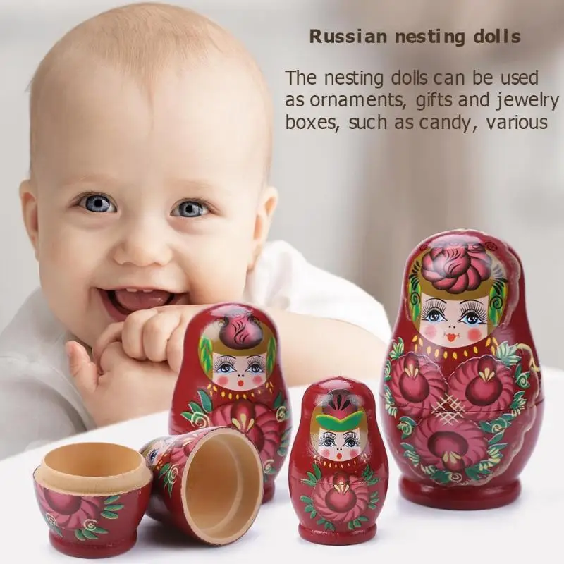 5 слоев новинка русская матрешка деревянная набор ручная роспись|Куклы| |