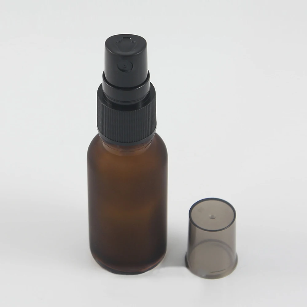 20ml matte brown/amber glass perfume bottle with black mist sprayer empty atomizer container wholesale | Красота и здоровье