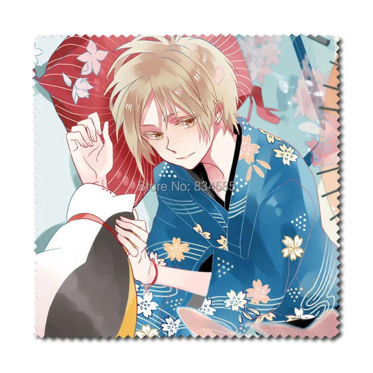 2 шт./компл. натсумме Yuujinchou аниме фланелевая ткань для очков с принтом Такаси