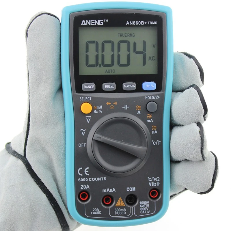 Цифровой мультиметр ANENG AN860B + ЖК-дисплей 6000 отсчетов подсветка тестер напряжения