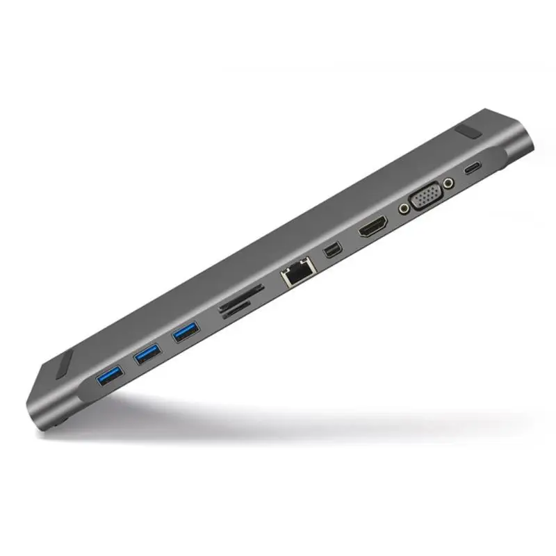 11 в 1 концентратор Тип usb с разъемами типа C и USB3.0 TF HDMI VGA RJ45 дисплейный порт MiniDP док
