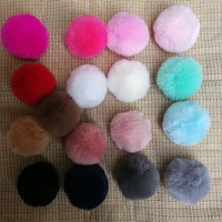 2in5cm fake fur pom pom decorations diy faux fur pompom balls keychain grey small pompon wool like rabbit pompones manualidades