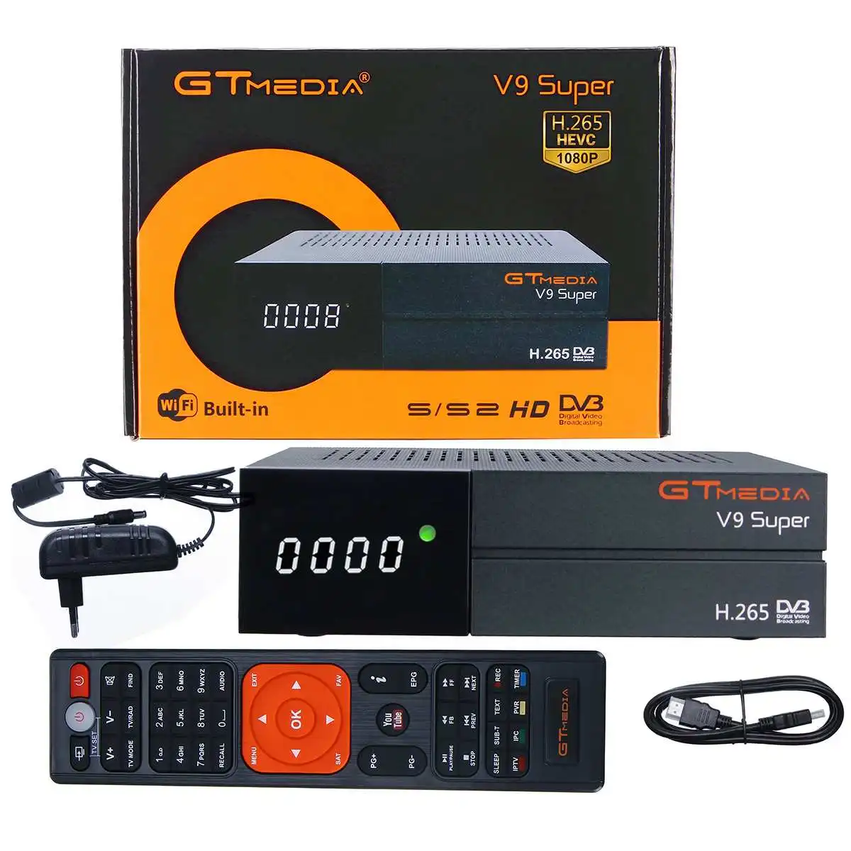 GTMedia V9 супер Full HD DVB-S2 спутниковый ресивер Европа cccam-Cline же Freesat ТВ коробки