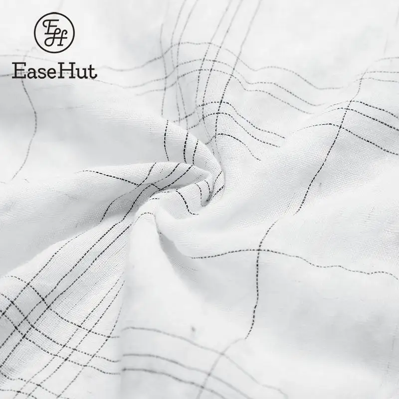 Женская Повседневная Свободная клетчатая Длинная блузка EaseHut размера плюс с