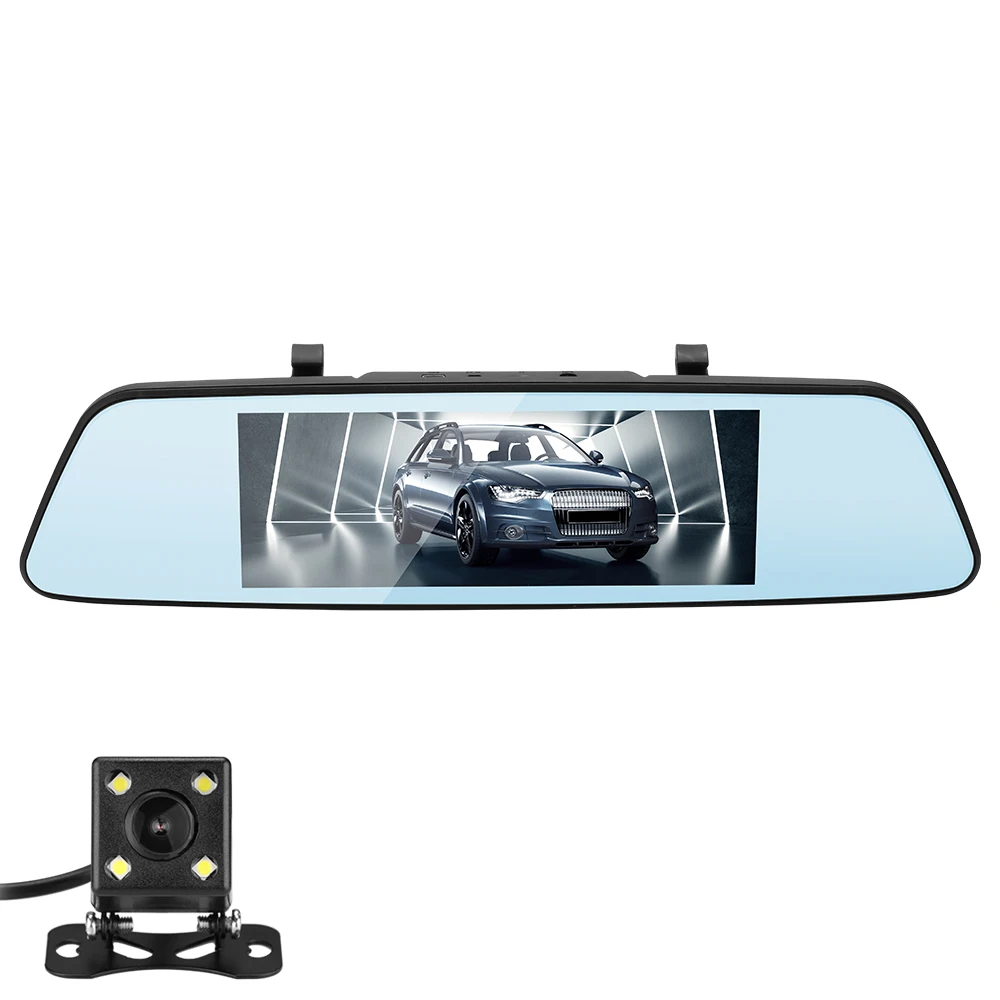 car Dash Camera 7'' Touch Screen Mirror HD 1080p Auto Dual Lens Cam 160°Ultra Wide Angle with 5.5 M Cable | Автомобили и