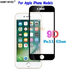 Защитное стекло для Apple iPhone 11 Pro, Xs Max, X, Xr, 6, 6s, 7, 8 Plus, 9D, взрывозащищенное