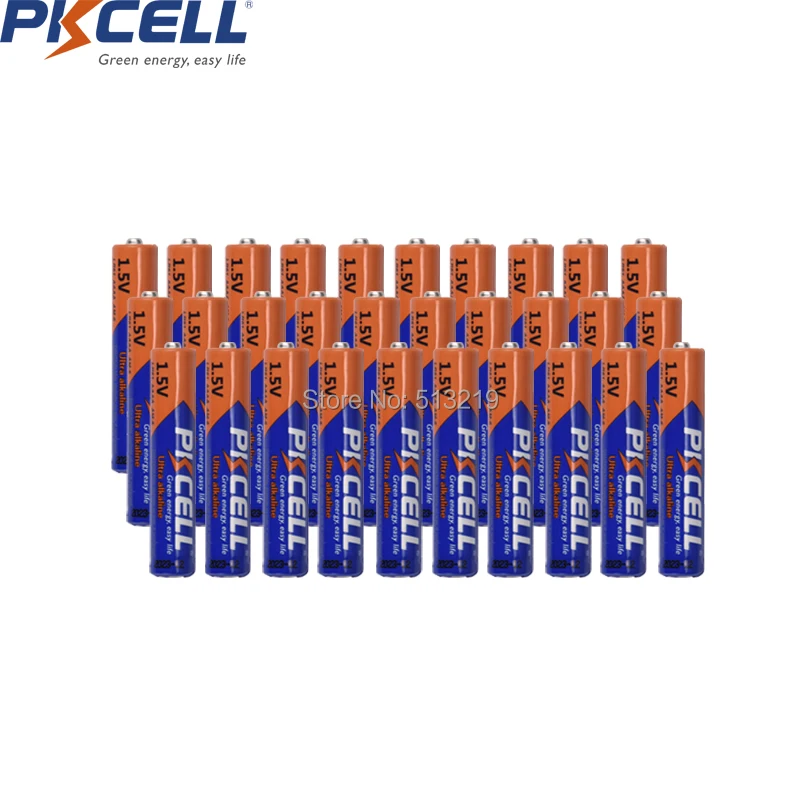 30xPKCELL 1 5 v AAAA батарея LR61 MN2500 E96 4A Первичная щелочная для лазерной ручки Bluetooth