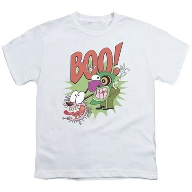 Trevco Courage The Cowardly Dog Stupid Молодежная Футболка с коротким рукавом 18 1 белый и очень