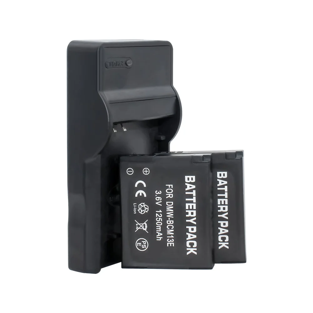 Перезаряжаемые батареи (2-Pack) + USB зарядное устройство для PANASONIC DMW-BCM13 DMC-ZS40 DMC-ZS45