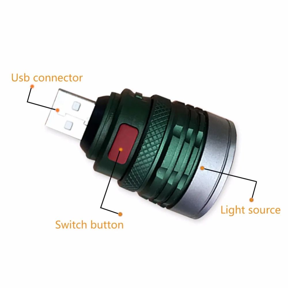 Usb Перезаряжаемый фонарик водонепроницаемый светодиодный мини-фонарик бликовый