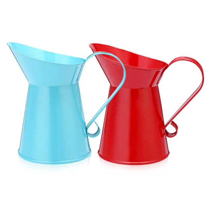 12 см винтажный кофейник форма цветочный горшок ваза кувшин металлический