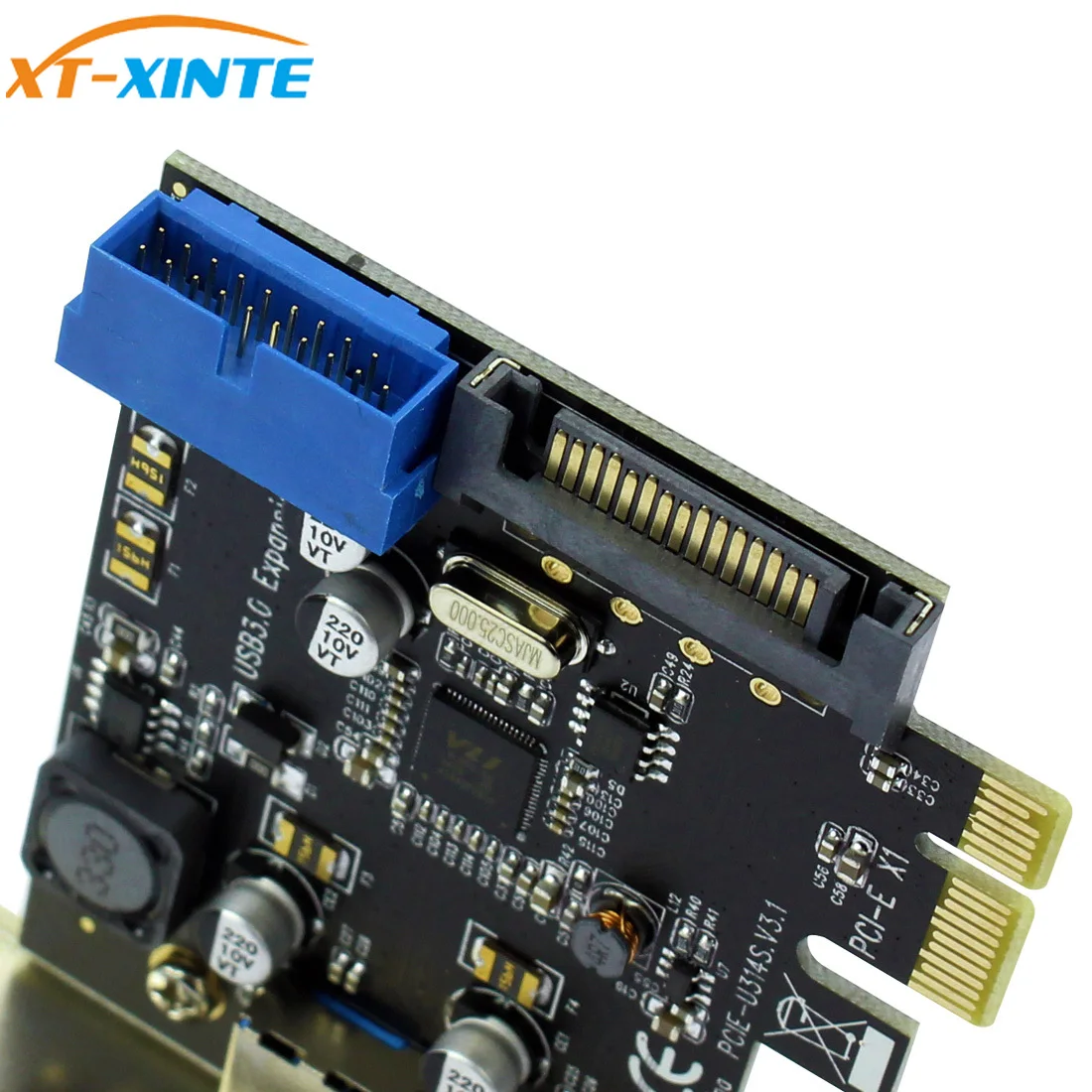 PCIE к 2 портам USB3.0 Расширительная карта настольный передний 19/20PIN интерфейс