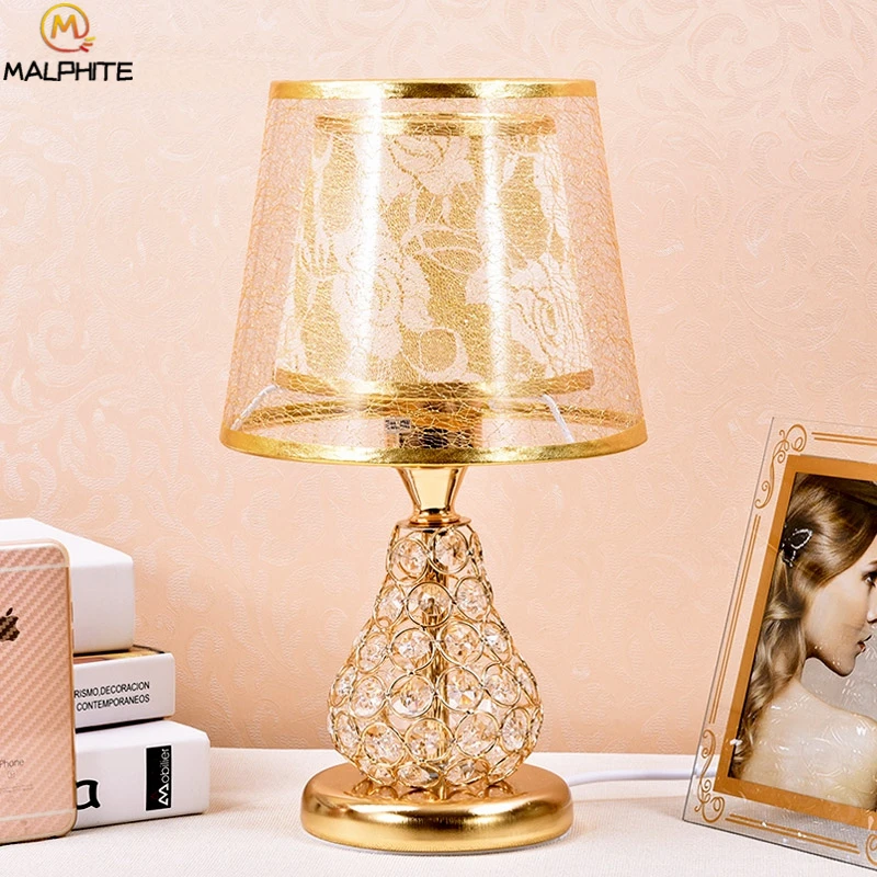 Современные светодиодные хрустальные настольные лампы Lustre для чтения учебный