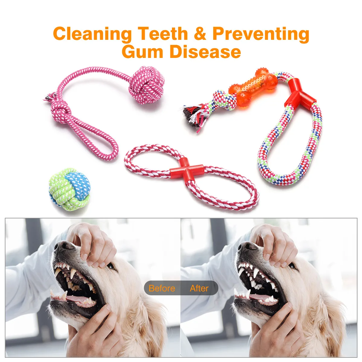 1 Набор игрушек для жевания собак набор подарочный веревка питомцев летающие