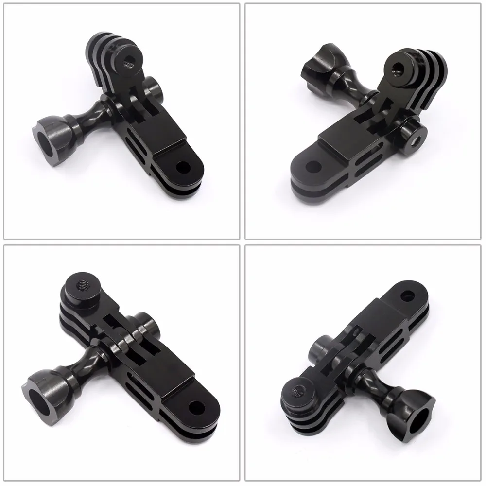 CNC алюминиевый сплав трехходовой поворотный кронштейн адаптер для GOPRO Hero 1 2 3 + 4 5