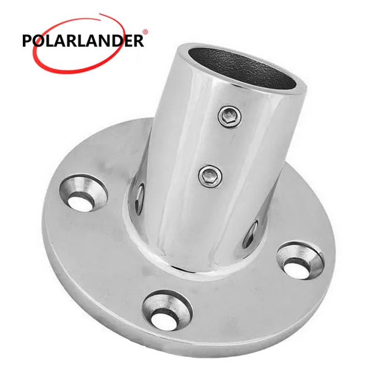 

1 Pc Stainless Steel Railing Round Tube Seat 1 inch 25mm 60 Degree Round Base Fittings Boat Hatch Hinge For Marine Boat Yacht