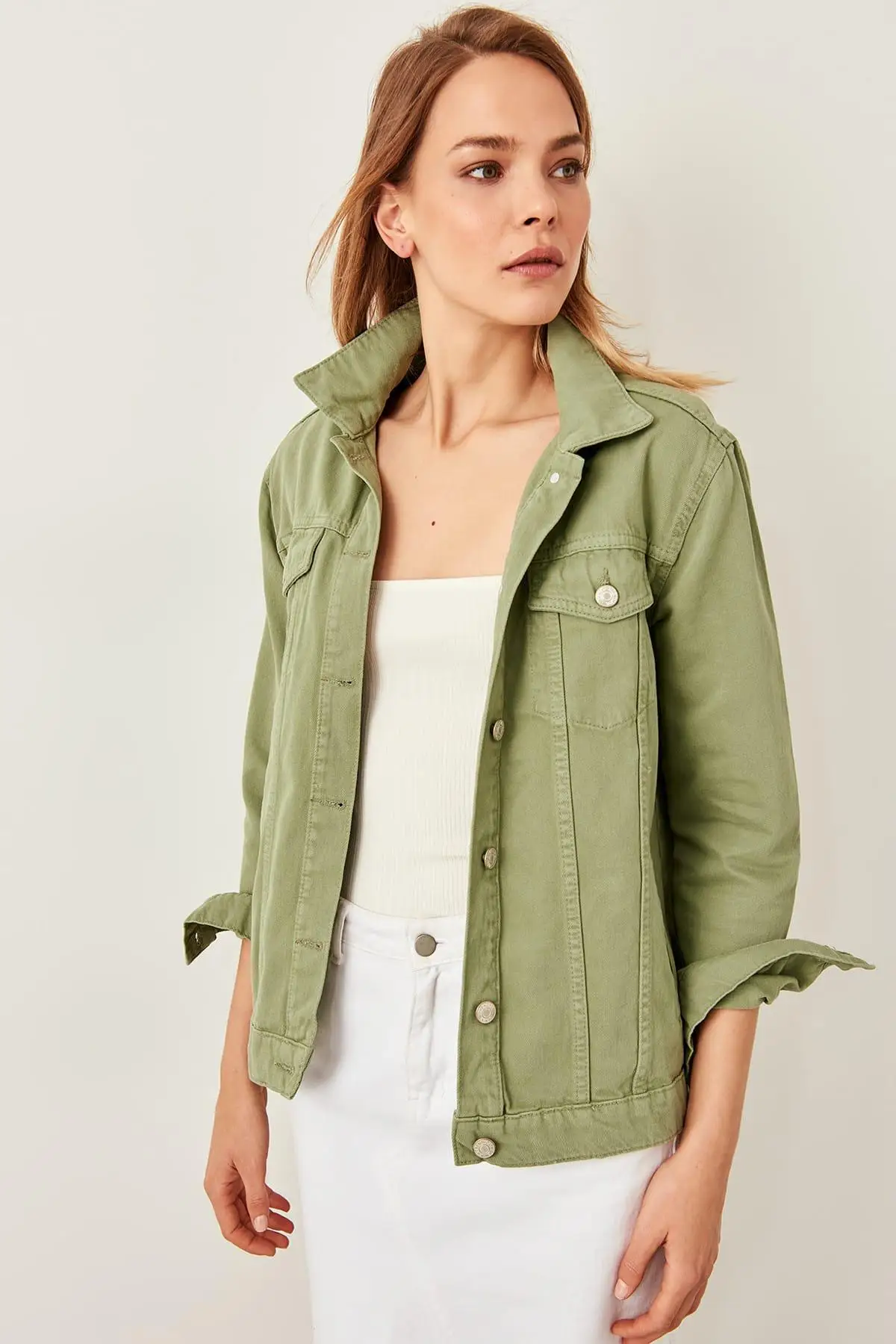 Модная Джинсовая куртка TWOSS19LR0207|Женские куртки| |