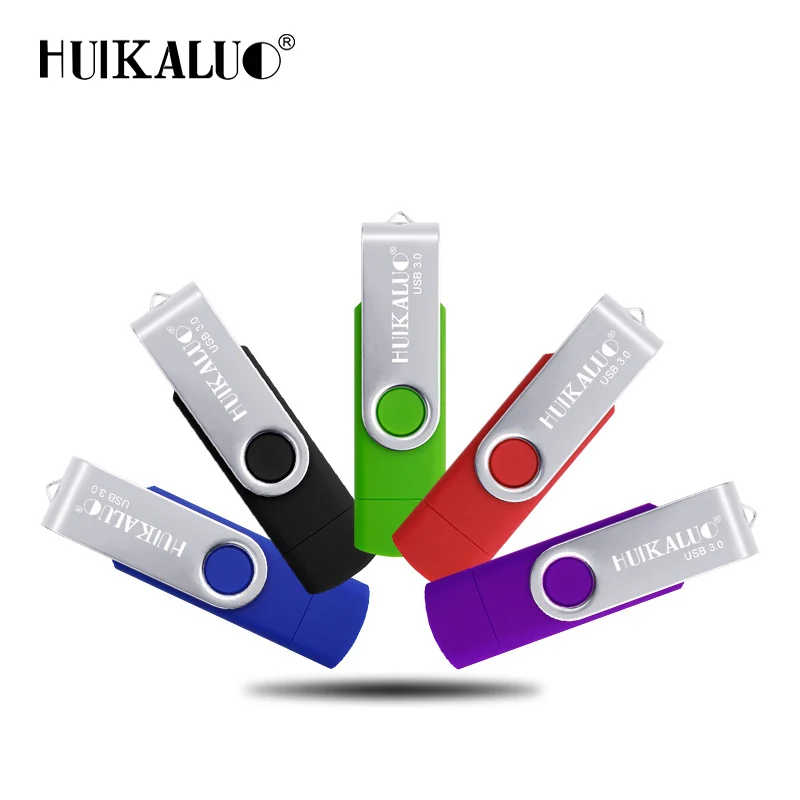 Huikaluo цветной портативный флеш накопитель USB 3 0 OTG 128 Гб 64 ГБ 32 16 Флэшка