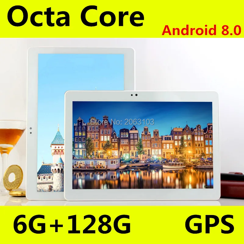 10 дюймовые планшеты 1280*800 для Android8.0 3G 4G Восьмиядерный ПК Поддержка GPS IPS 8MP 6 ГБ + 128