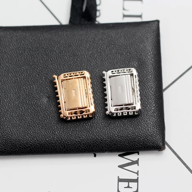Серебряные украшения Beadsnice чистая Серебряная квадратная застежка инкрустация