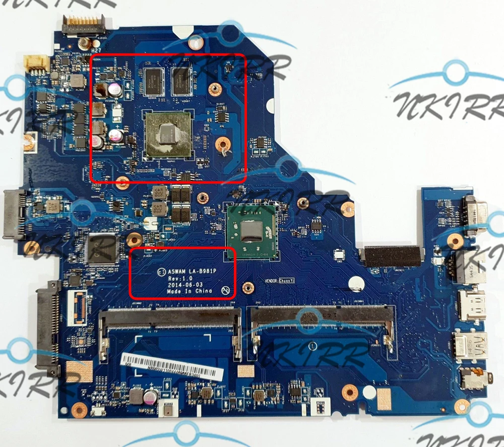 A5WAM LA B981P NBMQW11004 NBMQX11005 NBMQX11002 N2940/N2930 GT820M 2G материнская плата для ноутбука Acer Aspire E5 511