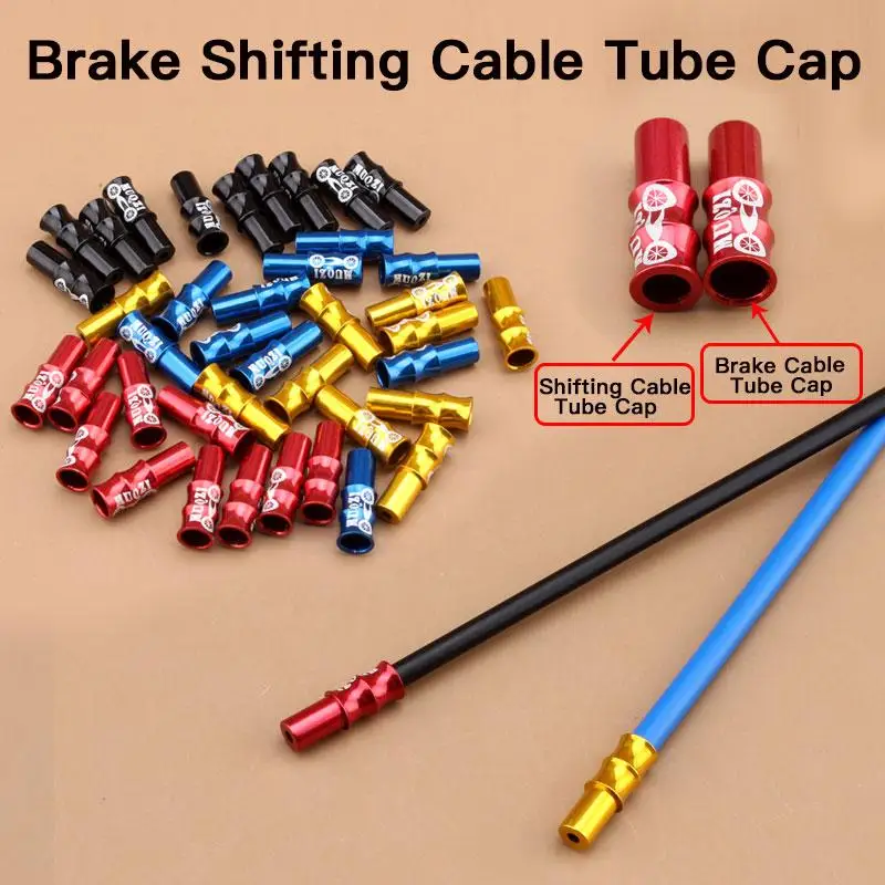 

10pcs Aluminum Alloy Cycling Bike Brake Cable Tips Crimps Bicycles Derailleur Shift Cable End Caps CoreInner Wire Ferrules