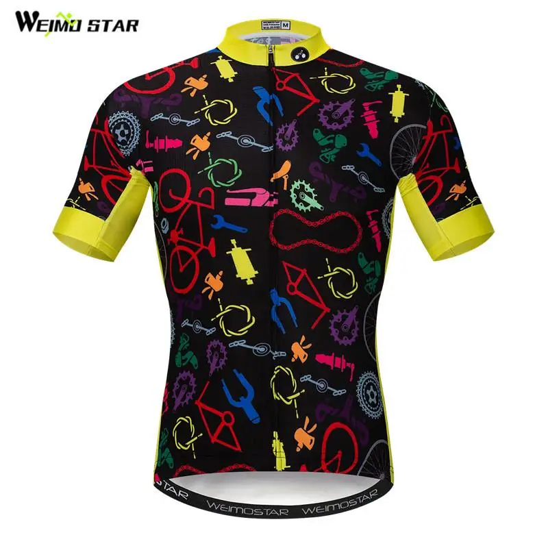 

Weimostar Cool Design Cycling Jersey Top Men Summer Mountain Bike Clothing Maillot Ciclismo Pro Team Road Bicycle Jersey Shirt