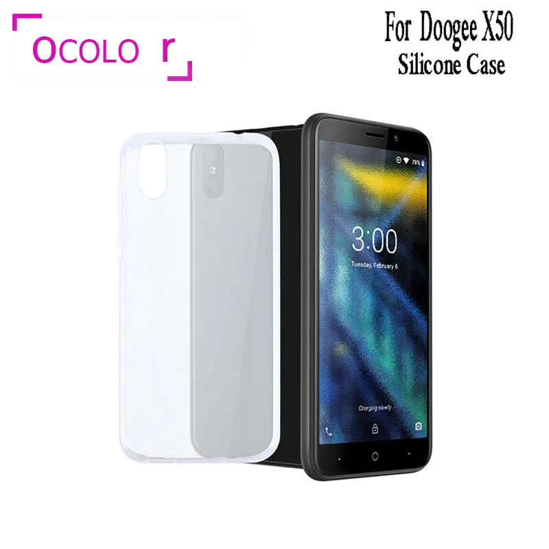 Ocolor Для Doogee X50 силиконовый чехол Защитный ТПУ прозрачный защитный Чехол для