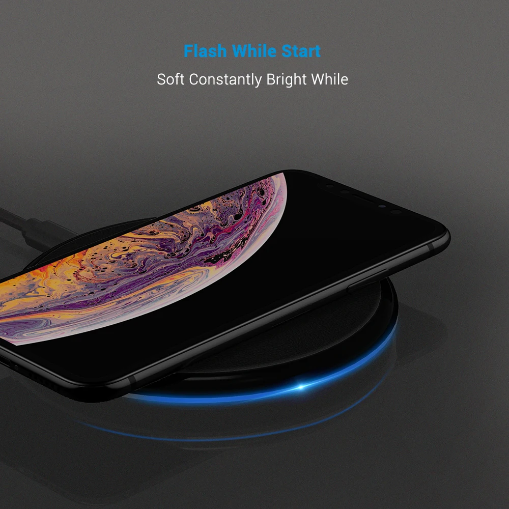 Простое Беспроводное зарядное устройство KISSCASE для iPhone X XS Max 8 Plus портативное USB
