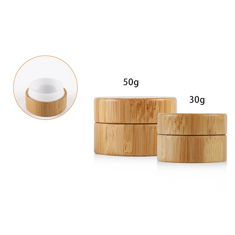 Original ecological bamboo cream bottle recycled wholesale 50ml cosmetic jar | Красота и здоровье