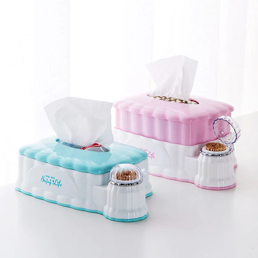 

Retractable Tissue Box With Toothpick Holder Toothpick Storage Box Home Kitchen Car Bar Table Decoration Accessories Supplies