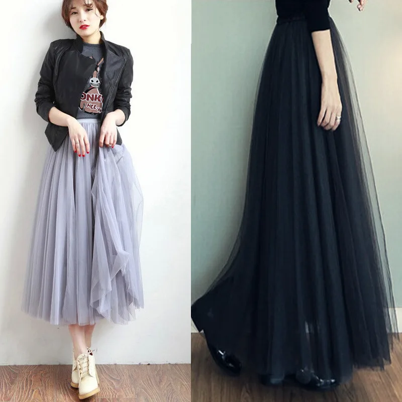 

2019 New pleated tulle Skirt Thick Skirt Yarn skirts