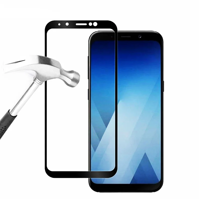 Черно-белая и Золотая Защита экрана для Samsung Galaxy J4 J6 Plus J7 2018 J3 J5 2017 EU J710 полное