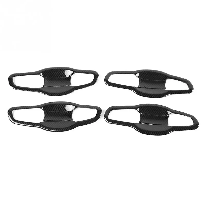 8 pcs Car Door Handle Bowl Frame Trim Stickers Protector for Honda CRV 2017 Styling Carbon Fiber Style Accessories NEW | Автомобили и