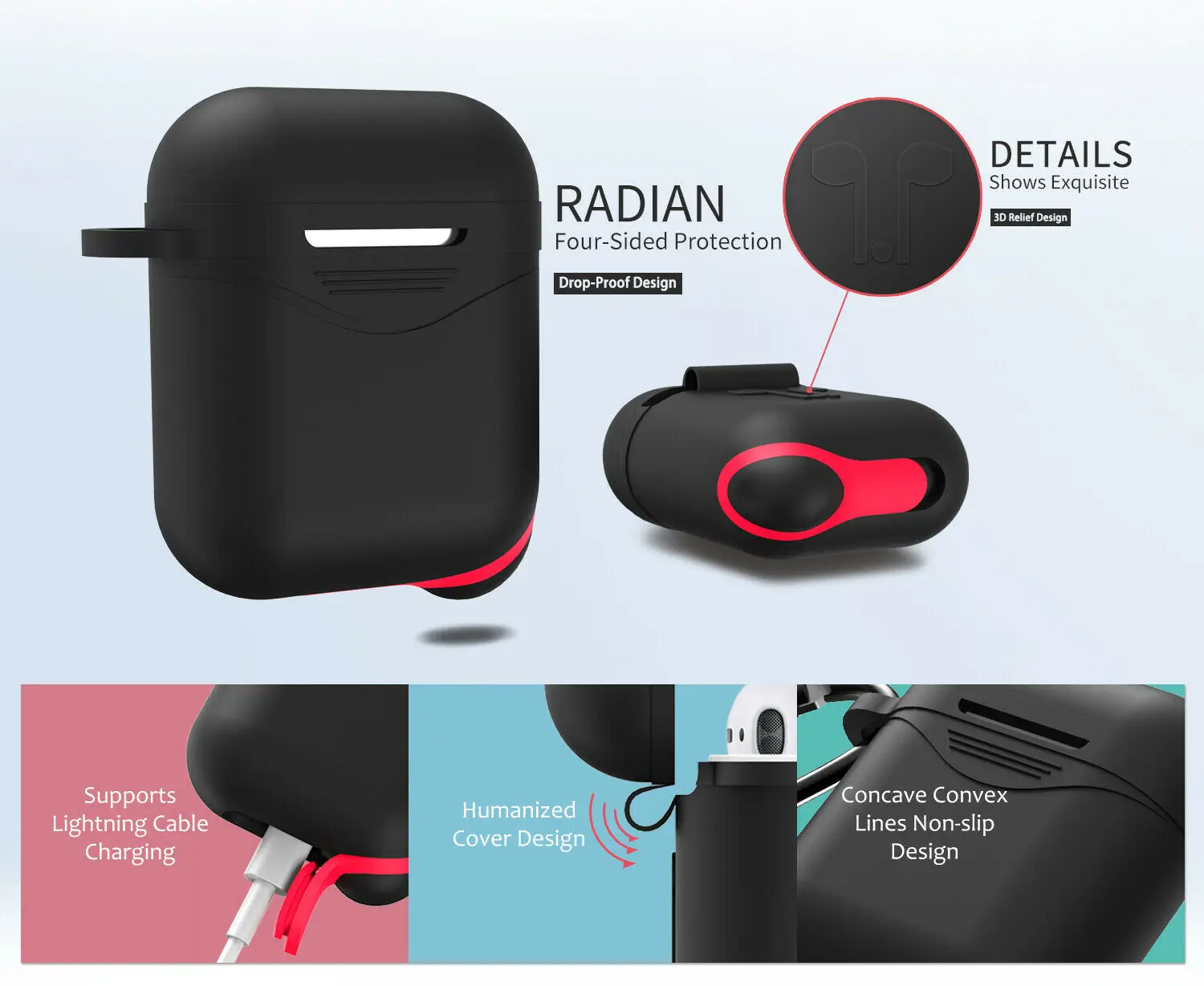 2019 аксессуары для AirPod чехол Airpods противоударный защитный силиконовый Bluetooth