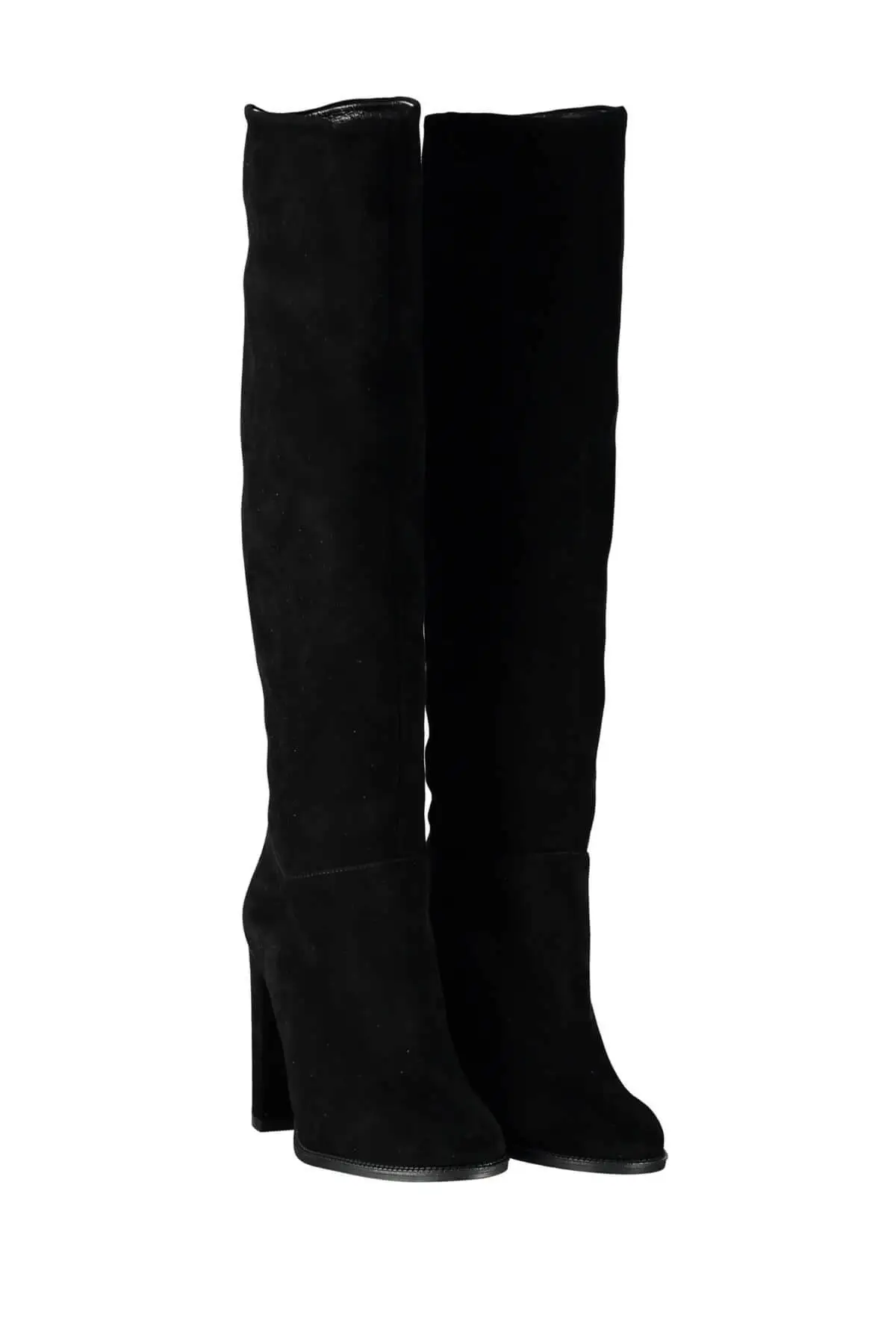 Trendyol Genuine Leather Black Suede Women Boots TAKAW19DS0034 |