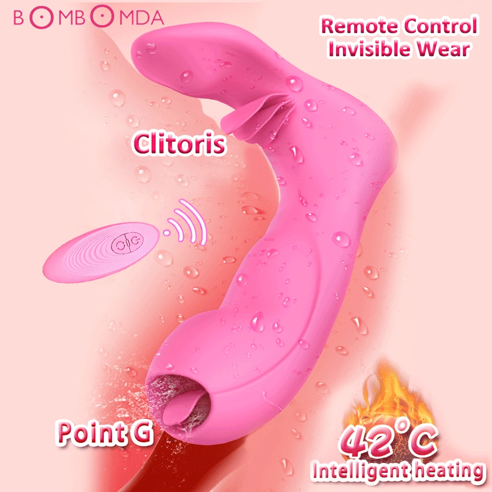Секс язык лизание вибратор носимых фаллоимитатор трусики G Spot Стимулятор клитора