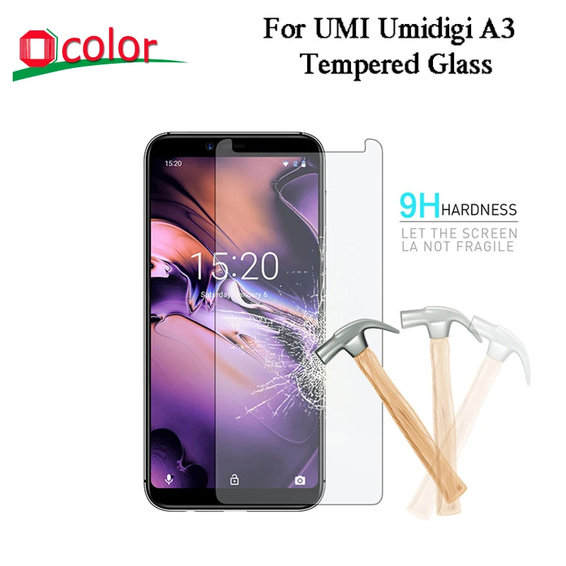 Закаленное стекло ocolor для UMI Umidigi A3 защитная пленка экрана замена легко