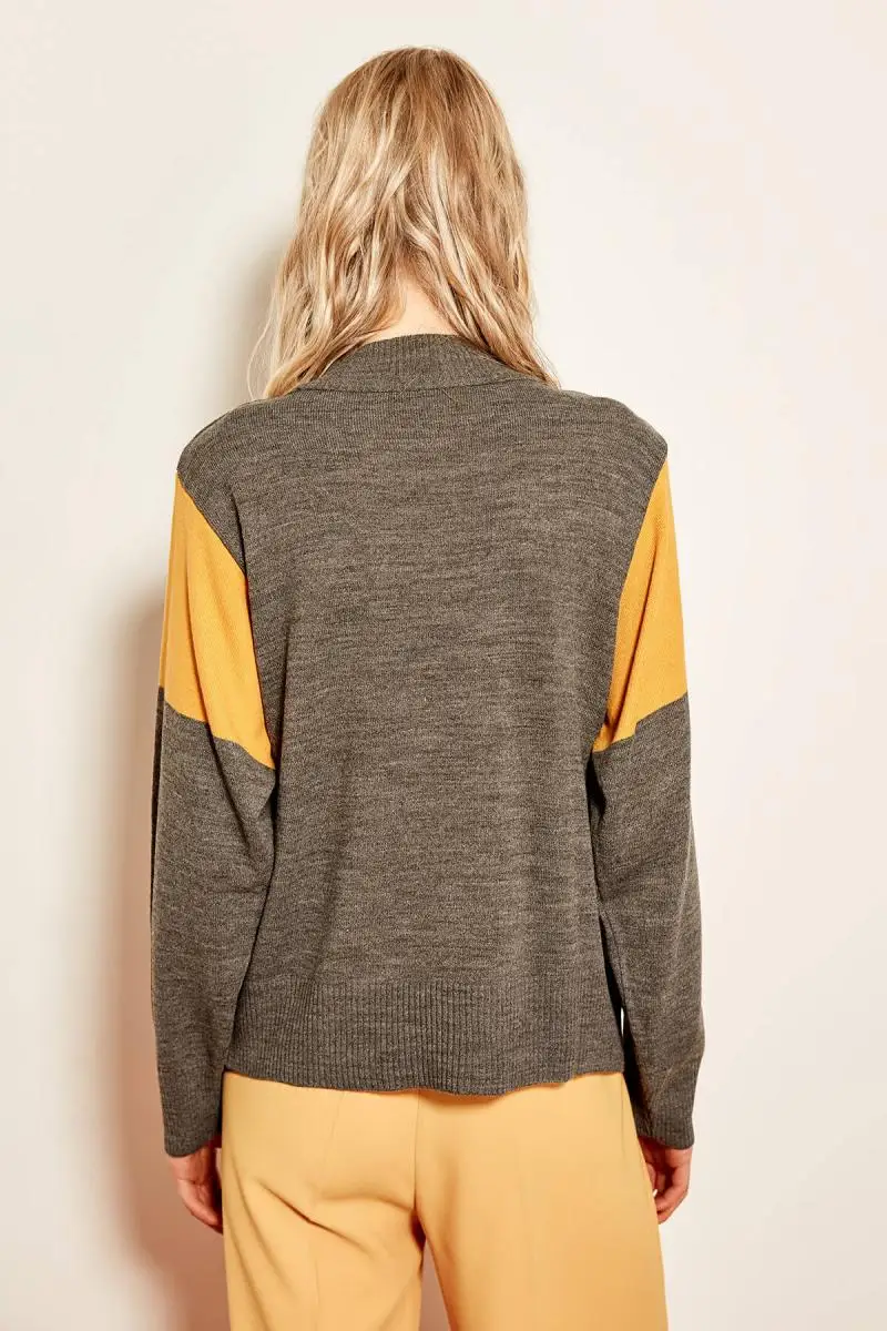 Trendyol серый Argyle вязаный свитер TCLAW19TI0132| |