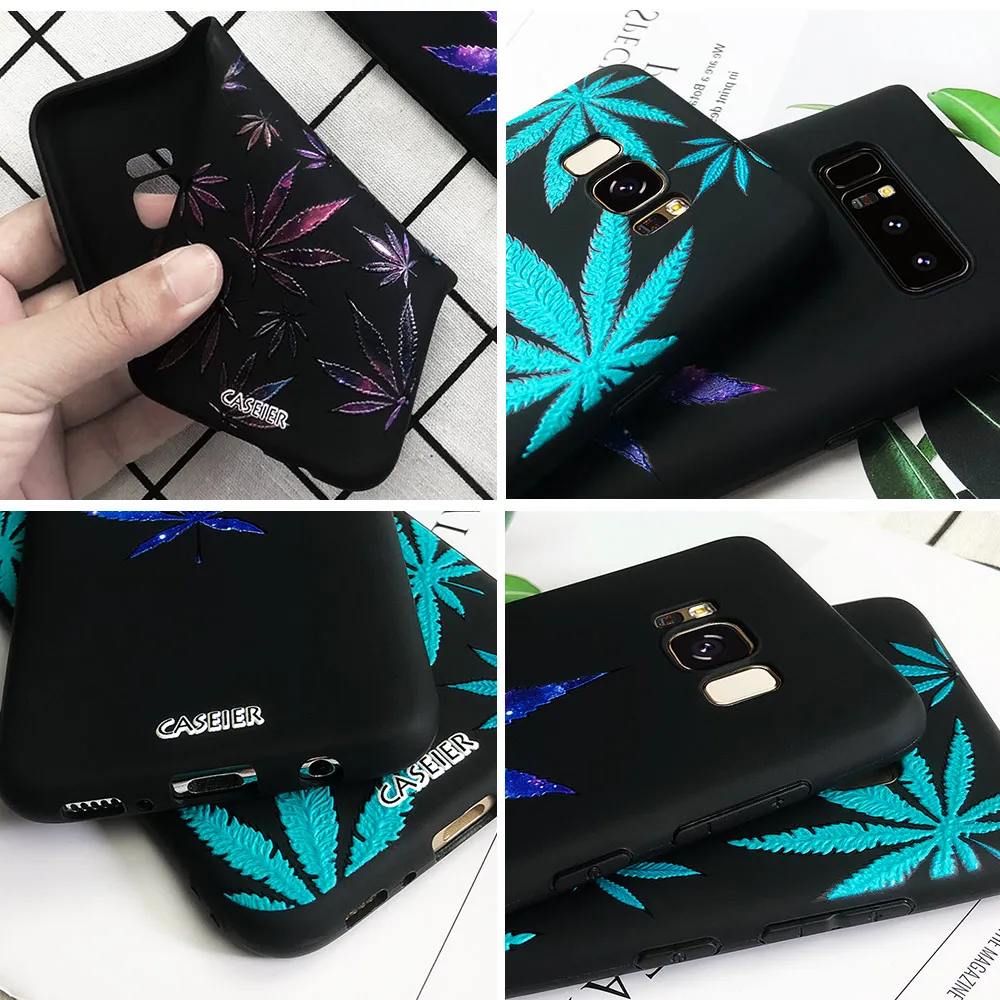 Чехол для телефона CASEIER 3D с рисунком листьев Samsung Galaxy S7 S8 S9 S10 Чехлы A3 A5 J7 J5 J3 мягкая