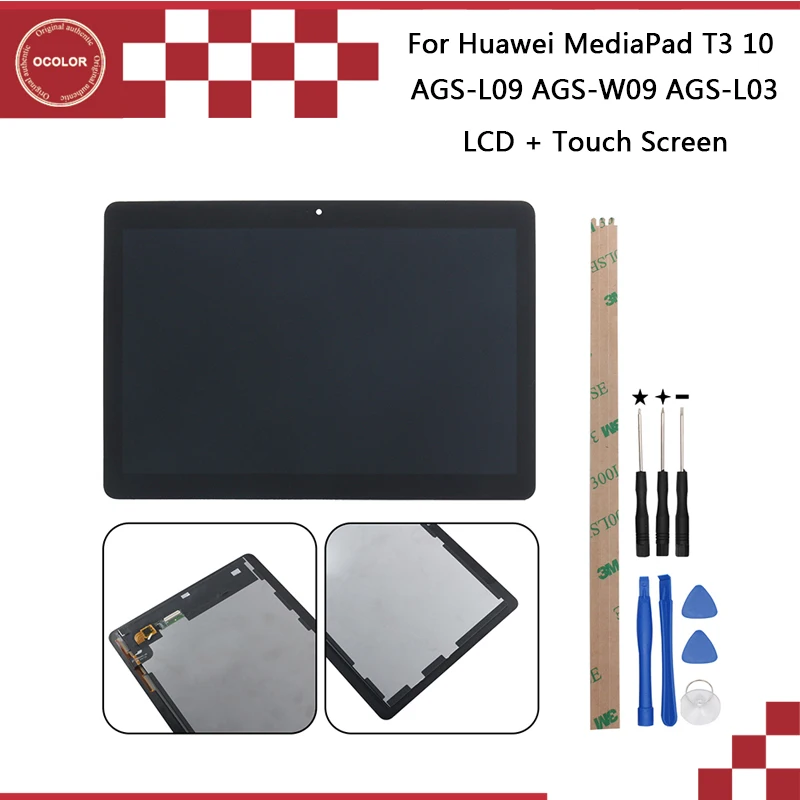 Ocolor для Huawei MediaPad T3 10 ЖК дисплей + сенсорный экран дигитайзер инструмент клей 9 6