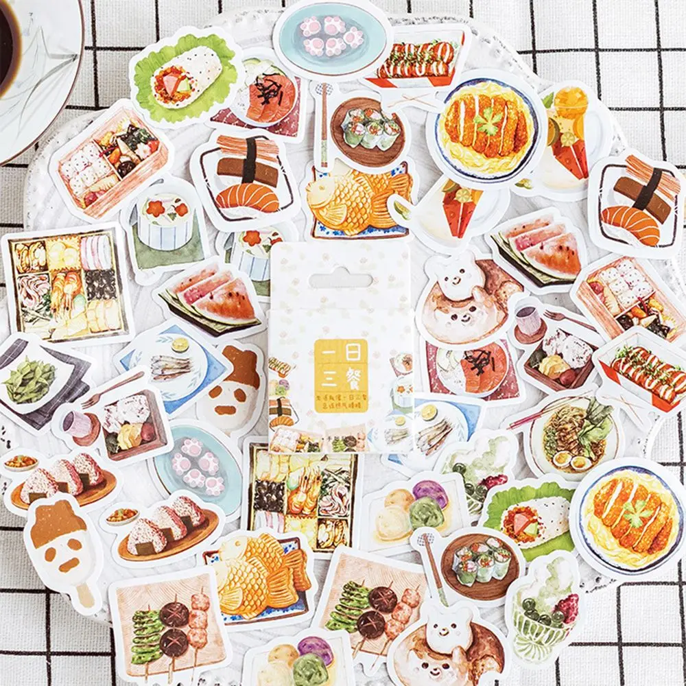 46pcs Kawaii Food Sushi Stickers DIY Scarapbooking Sticker Photo Notebook Decorations Packaging Sealing Labels Stationery Gifts |