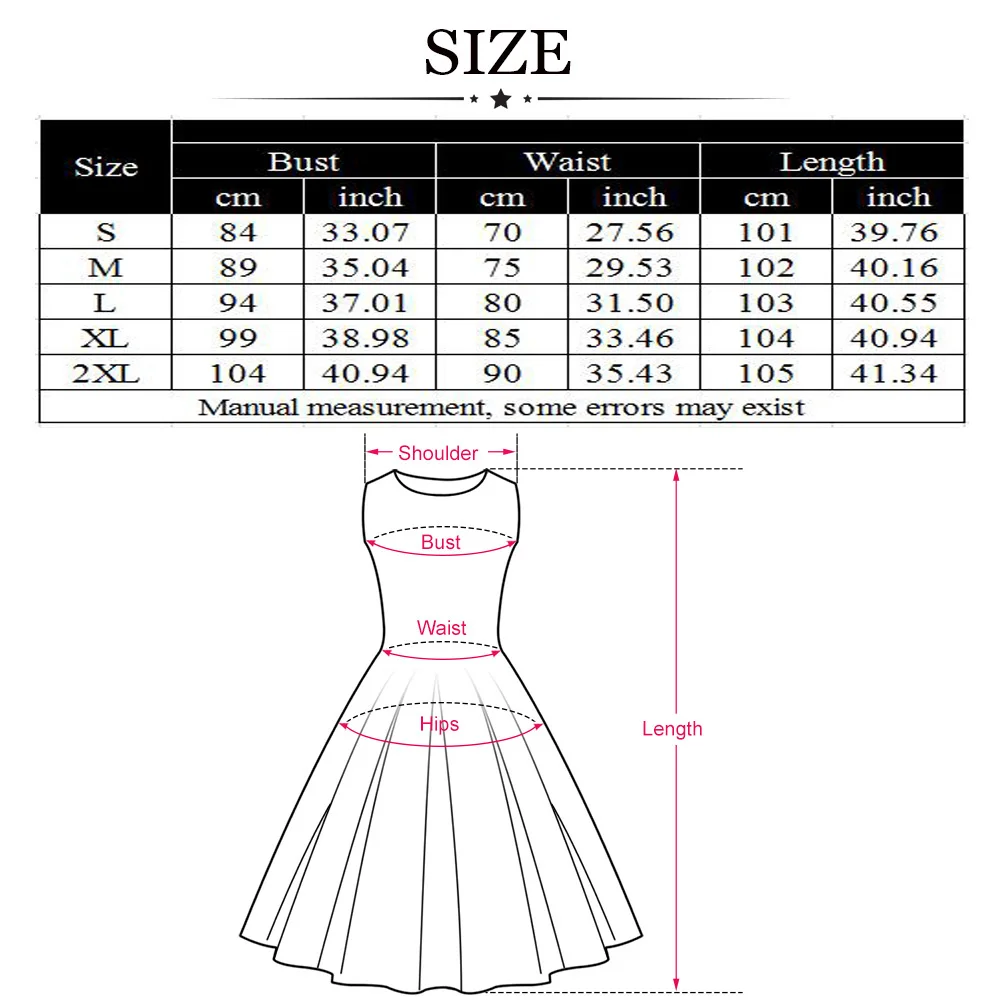Joineles Vintage V-Neck Pinup Women Dress Swing Clover Printing Evening Party Sleeveless Rockabilly Retro Wear 2XL | Женская одежда