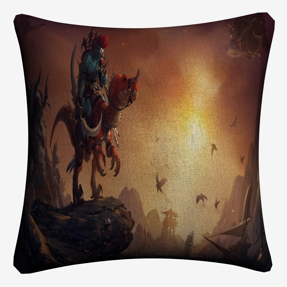 World Of WOW Game Decorative Cotton Linen Cushion Cover 45x45cm Pillow Case For Sofa Chair Pillowcase Home Decor Almofada | Дом и сад