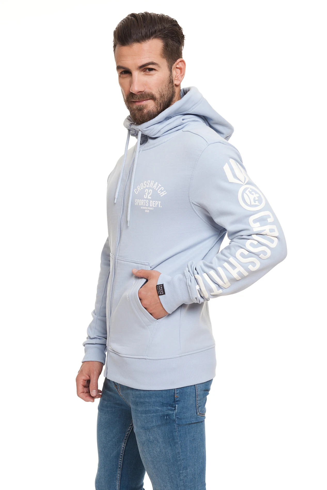 Crosshatch Sudadera Cremallera Hombre CH2E111663AA2STK 4 2019 Primavera otouno Fashion Azul Celeste| |