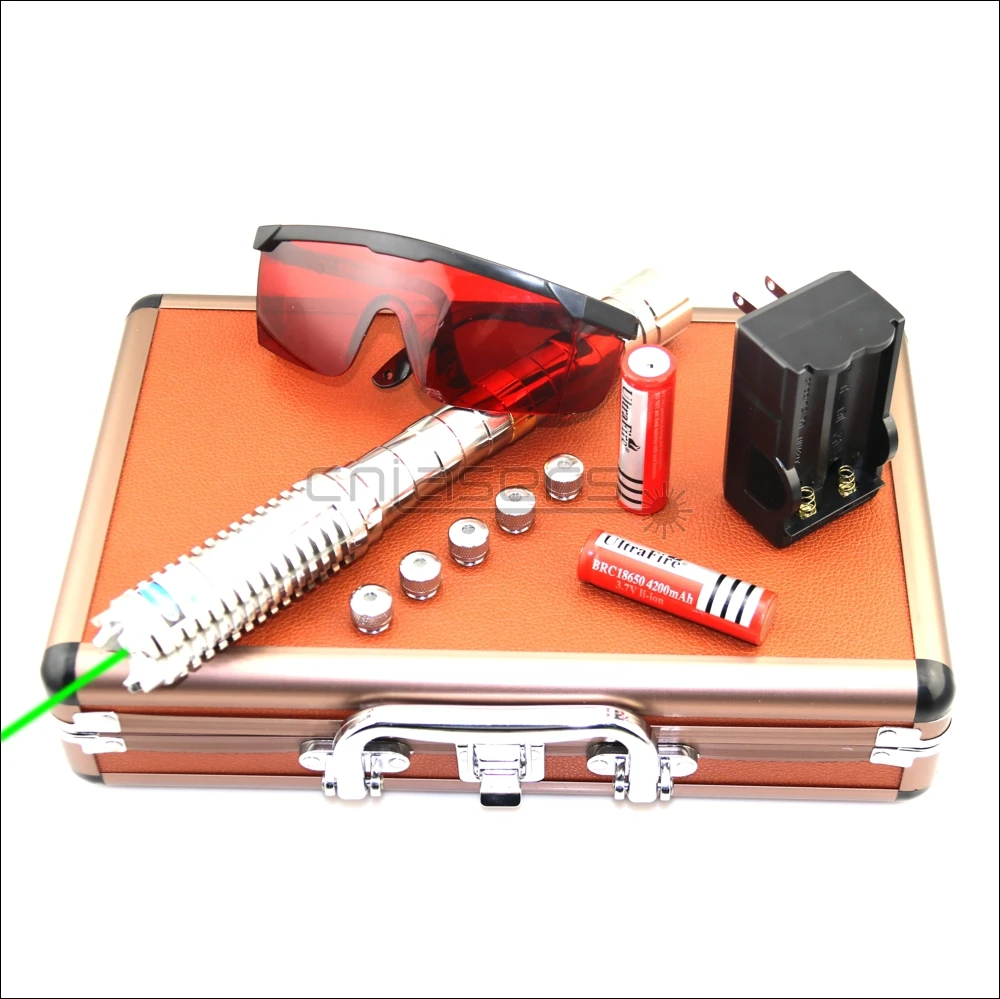 

Зеленая лазерная указка CNILasers GX9 из нержавеющей стали с регулируемым фокусом, нм, лазерная указка с видимой лазерной ручкой, Лазерный фонарь ...