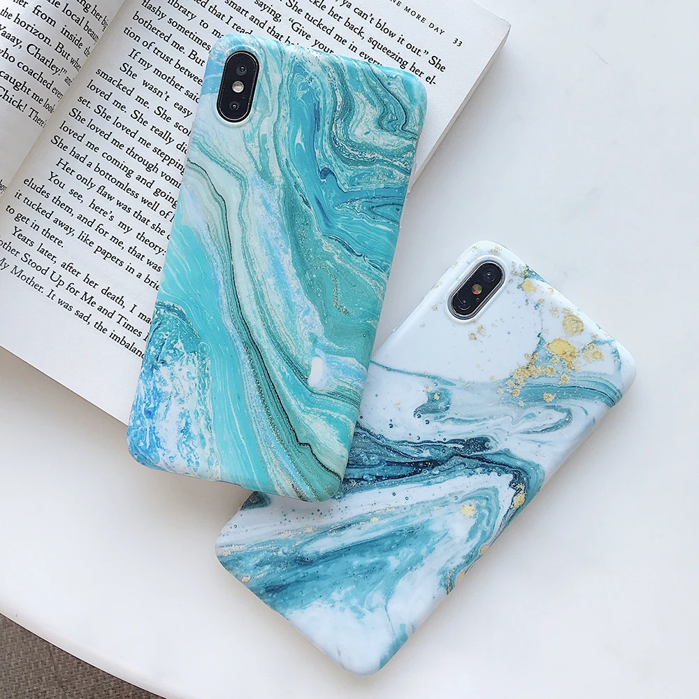 Чехол-накладка LOVECOM с гранитной мраморной текстурой для iPhone 11 Pro Max XS XR X 6 6S 7 8 Plus
