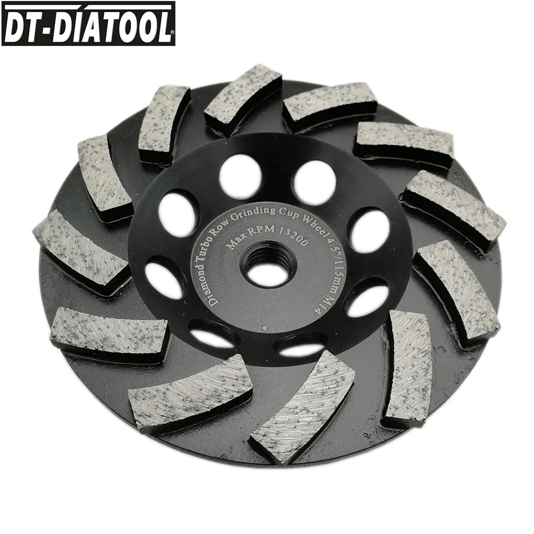 

1piece Diamond Segmented Concrete Turbo Row Cup Grinding Wheel for Concrete Hard Stone with M14 Connection Dia 115mm/4.5"