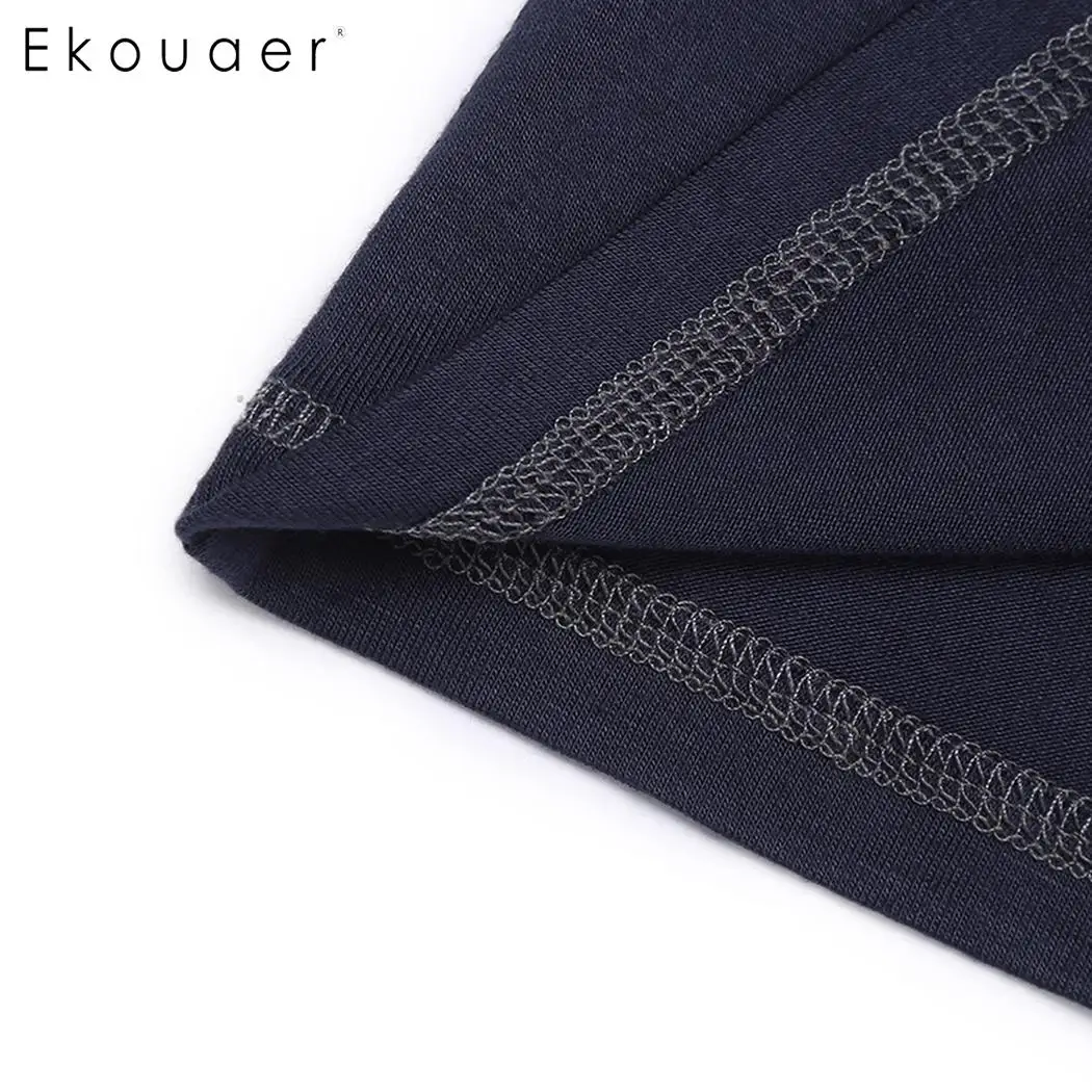 Ekouaer/женские сорочки ночная рубашка летняя одежда для сна короткий рукав